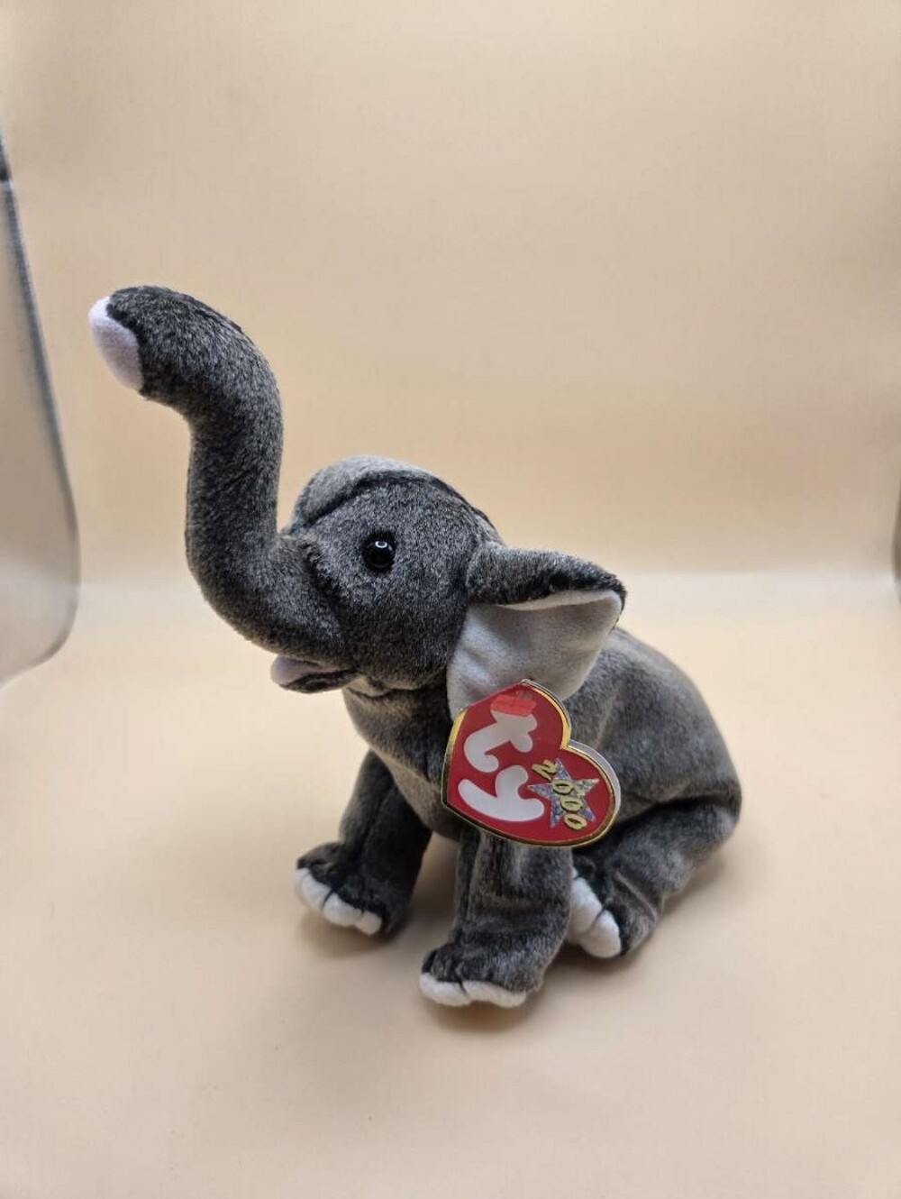 Ty Beanie Babies 2000 "Trumpet" the Elephant Plush